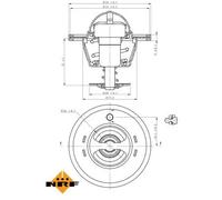 Termostato senza alloggiamento 725180 NRF per NISSAN X-TRAIL I X-TRAIL II