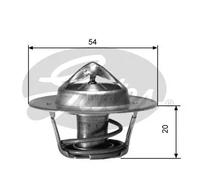 Termostato senza alloggiamento TH00182G2 GATES per CITROËN PEUGEOT TALBOT FIAT