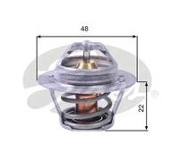 Termostato senza alloggiamento TH00391G1 GATES per FORD OPEL VAUXHALL CHEVROLET