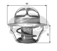 Termostato senza alloggiamento TH03082G1 GATES per CITROËN CHEVROLET PEUGEOT