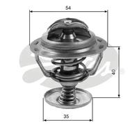 Termostato Refrigerante Gates TH06082G1 per Ford Ford Usa Ford Asia & Oceania