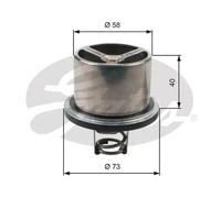 Termostato senza alloggiamento TH07882 GATES per CHRYSLER VOLVO DAF GINAF KAMAZ