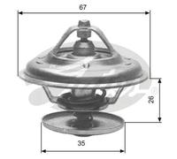 Termostato senza alloggiamento TH11680G1 GATES per BMW MERCEDES-BENZ OPEL JEEP