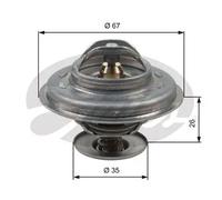 Termostato senza alloggiamento TH11687G1 GATES per BMW VOLVO BENTLEY