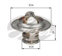 Termostato senza alloggiamento TH13076G1 GATES per RENAULT TRUCKS RENAULT OPEL