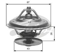 Termostato Refrigerante Gates TH13380G1 per Chrysler Fiat Ford Iveco Man Opel