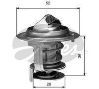 GATES TH29484G1 Termostato motore senza alloggiamento con guarnizioni 84°C
