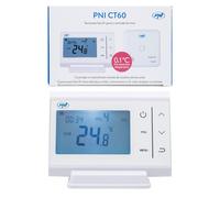 Termostato Senza Fili CT60 per Centrali Termiche, Isteresi 0,2 Gradi, Bianco, Z