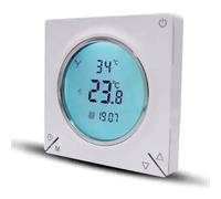 Termostato Smart LCD per climatizzazione con controllo accurato programmabile della temperatura, portata 5-80 °C, facile installazione, bianco