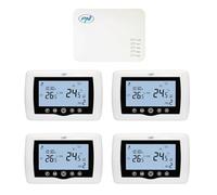 Termostato Smart PNI CT440 senza fili, con WiFi, controllo a 4 zone via Internet, per impianti di riscaldamento, pompe, valvole magnetiche, TuyaSmart APP