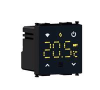 Termostato Smart Tuya Wi-Fi Touch digitale da incasso nero compatibile anche con BTicino Matix