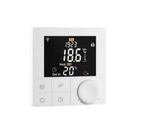 Termostato Smart WiFi Programmabile Settimanale con Manopola Intuitiva - Controllo Vocale per alexa Google per siri per Caldaia OpenTherm e Riscaldamento a 8.6x8.6cm