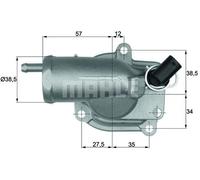 Behr / Mahle Termostato + Guarnizione Alloggiamento 87°C per Mercedes W210