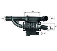 Termostato TH 40 83 MAHLE per FORD MAZDA VOLVO PEUGEOT CITROËN MINI FIAT