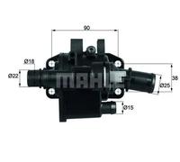 Termostato TH 42 83 MAHLE per PEUGEOT FORD CITROËN SUZUKI TOYOTA MAZDA