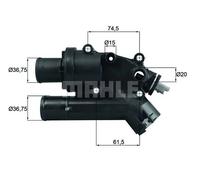 Termostato TH 46 83 MAHLE per PEUGEOT CITROËN LANCIA FORD LAND ROVER JAGUAR FIAT