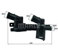 MAHLE Termostato Liquido Refrigerante con Guarnizione 80.89°C per VW Polo Golf