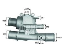 Termostato TI 124 88 MAHLE per FIAT LANCIA