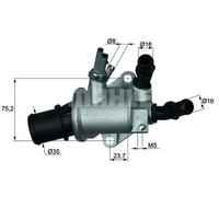 Termostato TI 143 88 MAHLE per SAAB OPEL FIAT ALFA ROMEO CADILLAC SUZUKI