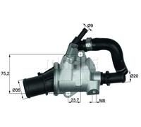Termostato TI 145 88 MAHLE per ALFA ROMEO 156 Sportwagon 156 166