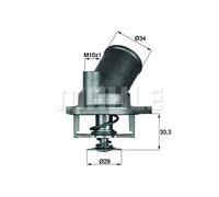 Termostato TI 2 92 MAHLE per OPEL KADETT E Hatchback KADETT E Familiare ASCONA C