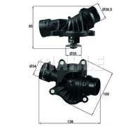 Termostato, refrigerante MAHLE TI 234 88
