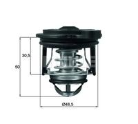 Termostato TI 246 50 MAHLE per FORD FIESTA VI FIESTA VII FIESTA VI Van