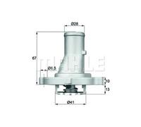 MAHLE ORIGINAL Termostato TI 68 87D Valvola Termostatica,Termostato Refrigerante FIAT,LANCIA,AUTOBIANCHI,PANDA (169),PUNTO (188)