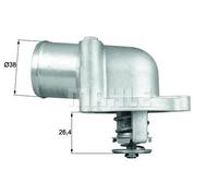 MAHLE Termostato Liquido Refrigerante con Guarnizione 87°C per Alfa Romeo