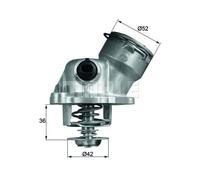 Termostato TM 29 100D MAHLE per MERCEDES-BENZ CLASSE GL SPRINTER 3,5-t Furgone