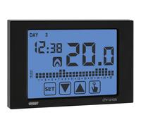 VEMER VE452900 CHRONOS BATTERIA - Cronotermostato Digitale da Parete, Display Touch Screen, Programmazione Settimanale, Alimentazione Batteria, Nero