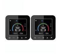 Termostato Tuya, regolatore di temperatura e umidità del condizionatore d'aria, touch screen LCD con alimentazione USB(2 Pcs)