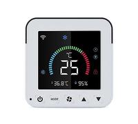 Termostato Tuya, regolatore di temperatura e umidità del condizionatore d'aria, touch screen LCD con alimentazione USB(1 Pcs-01)