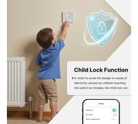 Termostato Tuya WiFi Matter per riscaldamento a pavimento, regolatore di temperatura, interruttore, supporto APP, controllo remoto, controllo vocale B