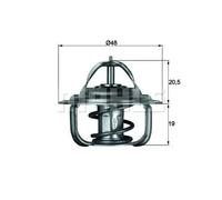 MAHLE ORIGINAL Termostato VW,AUDI,OPEL TX 1 92D 036121113,036121113A,036121113B Valvola Termostatica,Termostato Refrigerante,Termostato, Refrigerante