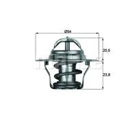 MAHLE ORIGINAL TX 14 80D Termostato motore per AUDI TT Roadster (8N9) 80°C