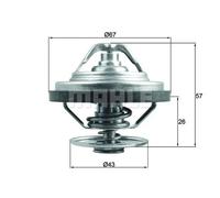 Termostato, refrigerante MAHLE TX 158 83