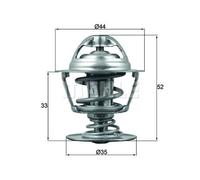 Termostato TX 173 88D MAHLE per JAGUAR PEUGEOT CITROËN MAN