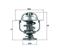 MAHLE ORIGINAL TX 177 82D Termostato motore per HYUNDAI SANTA FÉ II (CM) 82°C