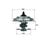 MAHLE ORIGINAL TX 18 75D Termostato motore