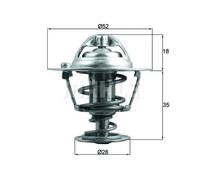 Termostato TX 184 78D MAHLE per HONDA ROVER