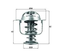 Termostato TX 197 71D MAHLE per OPEL RENAULT TRUCKS RENAULT NISSAN