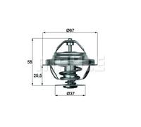 Termostato TX 20 80D MAHLE per MERCEDES-BENZ PUCH
