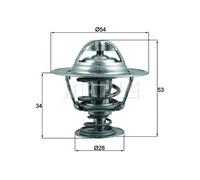 MAHLE Termostato, Refrigerante per FORD HYUNDAI KIA TX 203 88D