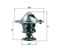 MAHLE ORIGINAL TX 206 88D Termostato motore