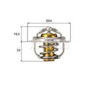 MAHLE ORIGINAL TX 212 82D Termostato motore per AUDI A4 Avant (8K5, B8) Q5 (8RB)