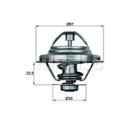 Termostato TX 24 87D MAHLE per VW VOLVO