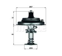 MAHLE ORIGINAL TX 26 80D Termostato motore