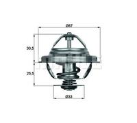 MAHLE ORIGINAL TX 27 71D Termostato motore