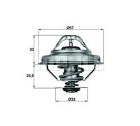 MAHLE ORIGINAL TX 28 92D Termostato motore adatto per MERCEDES-BENZ GLC (X253)